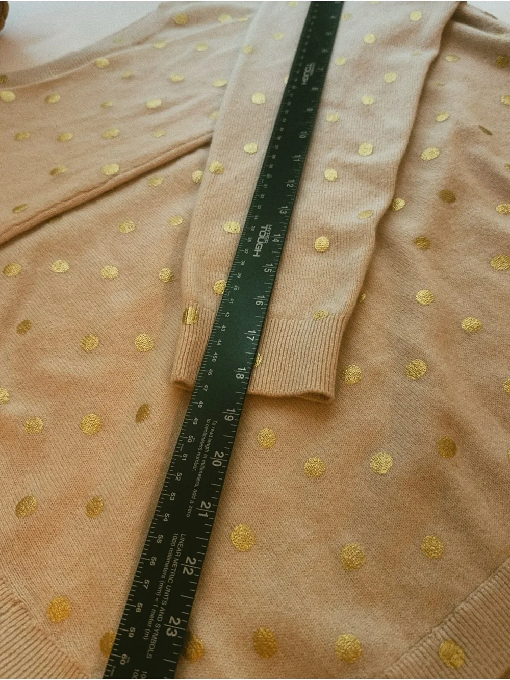 100% Cashmere Garnet Hill Cream Puff & Gold Dust Side Button Sweater M - Picture 7 of 10
